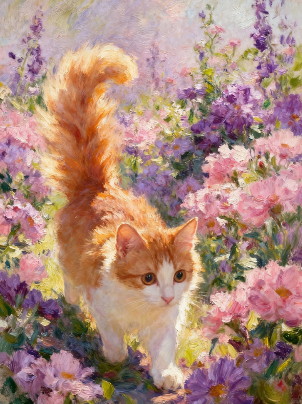 Pastoral Oil Painting Pet Portrait, Custom Cottagecore Pet Art, Delivered in 48hrs, Romantic Landscape Pet Gift, Printable Art